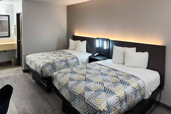 Foto van 2 tweepersoonsbedden (queensize) | Roken toegestaan, koelkast aanwezig - BedRoom