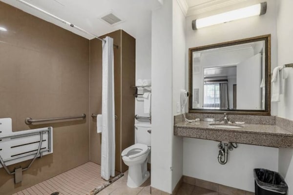 Foto van 1 tweepersoonsbed (Queensize) | Nsmk,Micfridge - Vakantiehuis in Carlsbad - BathRoom