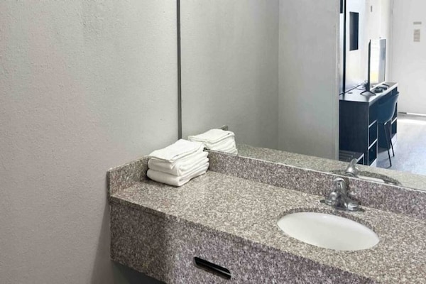 Foto van 2 tweepersoonsbedden (queensize) | Rookvrij - Vakantiehuis in Lugoff - BathRoom