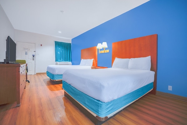 Foto van 2 tweepersoonsbedden (queensize) | Rookvrij - Vakantiehuis in Galveston TX - BedRoom