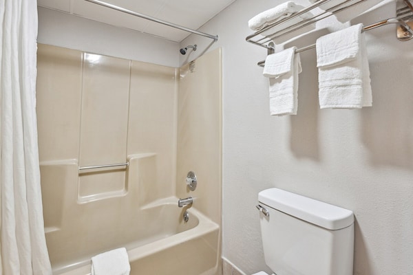 Foto van 2 tweepersoonsbedden (queensize) | Rookvrij - Vakantiehuis in Greeneville, TN - BathRoom