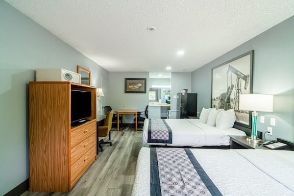 Foto van 2 tweepersoonsbedden|Kitchenette|NSMK - Vakantiehuis in Snyder TX - BedRoom