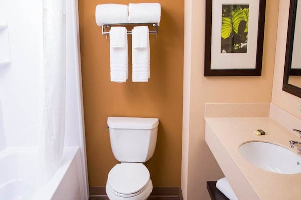 Foto van 1 tweepersoonsbed (queensize) | Rookvrij, Keuken - Vakantiehuis in Cincinnati OH - BathRoom